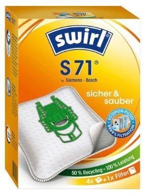 Swirl S71 Staubsaugerbeutel, 4er Pack