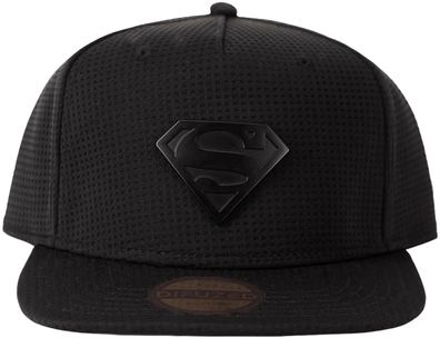 Superman 3D Logo Snapback Cap - DC Comics Warner Superman Novelty Kappe Black