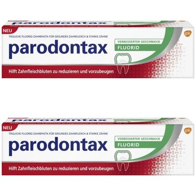 123,20EUR/1l 2 x parodontax Zahncreme fluorid Tube 75ml