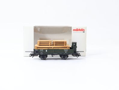 Märklin H0 46157 offener Güterwagen Niederbordwagen und Holzladung 72 272