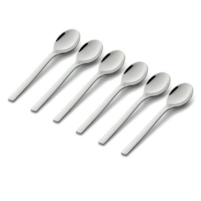 WMF Nuova Tee-/ Kaffeelöffel Set 6-teilig, 13,5 cm Cromargan Edelstahl glänzend