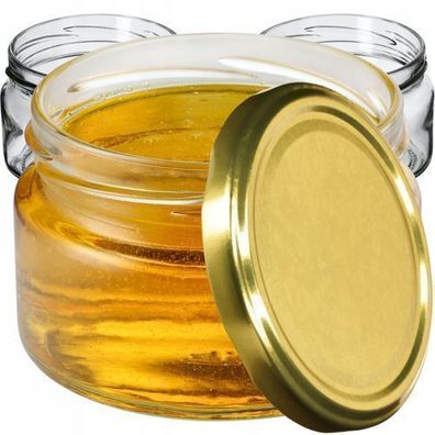KADAX kleine Einmachgläser 250 ml (10 Stück, Gold)