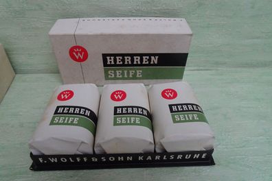 alte Herren Seife Kaloderma Wolff & Söhne Karlsruhe 3x 95g "OVP" Vintage