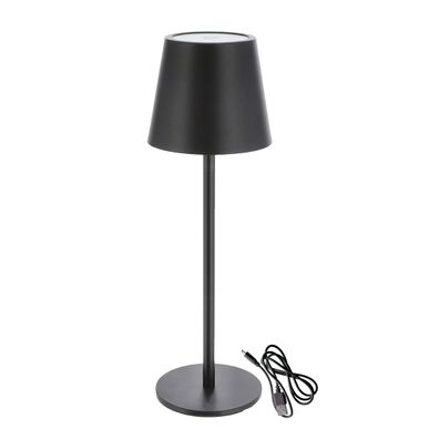 Metall LED Tisch Leuchte 26x9 cm schwarz - Akku Touch Deko Lampe wiederaufladbar