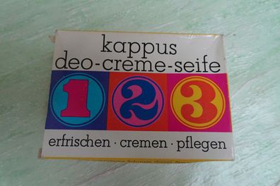 alte Kappus Deo Creme Seife 1 2 3 nr 50 125g DM 1,50 Retro Vintage Sammlerstück