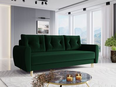 Sofa Palermo mit Schlaffunktion und Bettkasten Modern Wohnzimmer Polstersofa