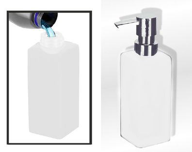 Ersatzbehälter für Flash Weiß Seifenspender (ohne Pumpe!) Steinzeug