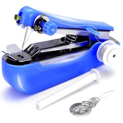Mini Nähmaschine Sew blau kabellos schnelles und einfaches Retoo