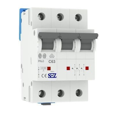 SEZ LS-Schalter C63A 3-Polig 10kA VDE Leitungsschutzschalter Sicherung Automat
