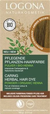 Logona Pflegende Pflanzen-Haarfarbe Pulver Bernsteinbraun 100g