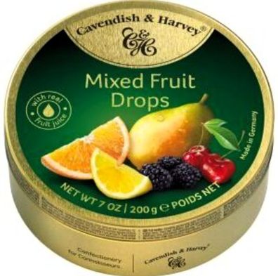 Cavendish & HARVEY Mixed Fruit Drops 9x200g