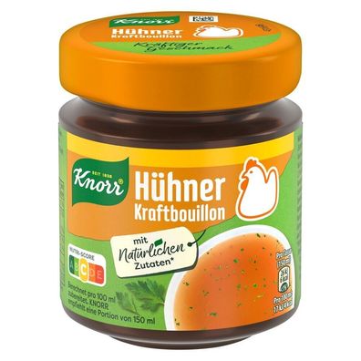 Knorr Hühner Kraftbouillon Glas ergibt 4,4 L , 88g Glas