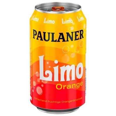 24 Dosen a 0,33L Paulaner Limo Orange inc EINWEG-Pfand