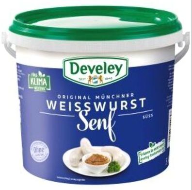 Develey Original Münchner Weißwurstsenf süß 5 kg Eimer