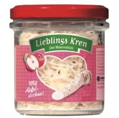 Lieblings Kren mit Apfelstücke, Meerrettich 6x50g Glas