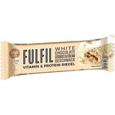 Fulfil Vitamin&Protein Riegel WhiteChoc, Cookies&Cream Geschmack 15x55 g Riegel