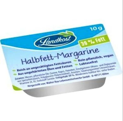 Halbfett-Margarine Einzelportionen 39 % Fett, 120 Stück à 10 g 1,2 kg Karton