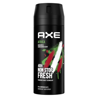 Axe Bodyspray Africa ohne Aluminiumsalze Non Stop Fresh 150 ml (Gr. Standardgröße)