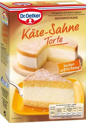 Dr. Oetker Käse Sahne Torte - Käsekuchen Backmischung - 8x415g Packung