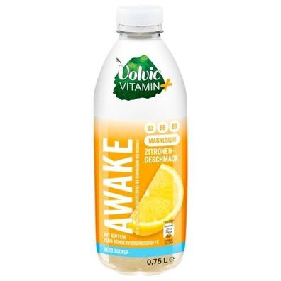 Volvic Vitamin+ Awake Zitrone 0,75 L Flasche 6er Pack ( 6x0,75L ) Einweg-Pfand