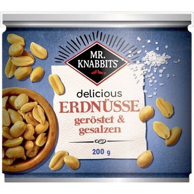 Mr. Knabbits Erdnüsse geröstet & gesalzen 30x200 g Dose