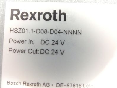 Rexroth HSZ01.1-D08-D04-NNNN Stromversorgung MNR R911339573 SN: 7260407744049