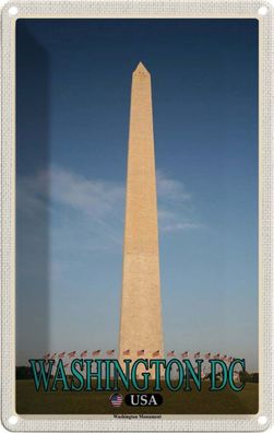 Blechschild 20x30 cm - Washington Dc Usa Washington Monument