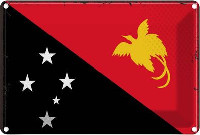 vianmo Blechschild Wandschild 20x30 cm Papua-Neuguinea Fahne Flagge