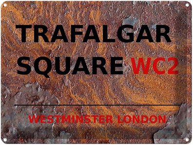 Blechschild 30x40 cm - London Westminster Trafalgar Square Wc2