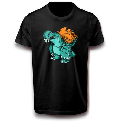 Monster Krokodil Alligator Fabelwesen Mischwesen Reptil Humor Fun T-Shirt Baumwolle