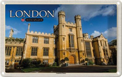 Blechschild 20x30 cm - London England Uk Lambeth Palace