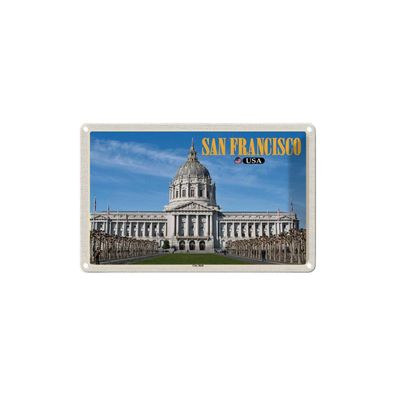 Blechschild 18x12 cm - San Francisco Usa City Hall Rathaus