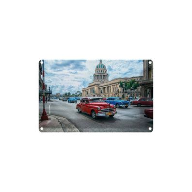 Blechschild 18x12 cm - Auto Oldtimer Cuba Havana