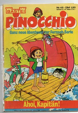 Pinocchio Bastei Comics 2 Hefte Nr 45, 48 von 1979 Vintage Sammlerheft