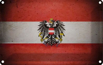 vianmo Blechschild Wandschild 20x30 cm Österreich Fahne Flagge