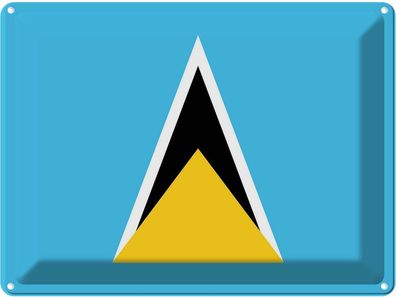 vianmo Blechschild Wandschild 30x40 cm Saint Lucia Fahne Flagge