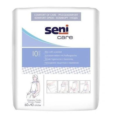 Seni Care Einwegschutzlätzchen für Erwachsene - 10er Pack