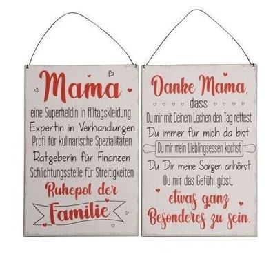 Blechschild 20x30cm Mama Muttertag Schild wählen aus 2 Modelle 622377-000-106