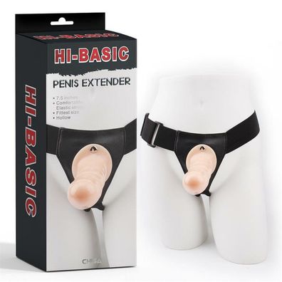 Strap-On Harness mit hohlem Dildo Penis Extender 7.5