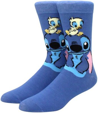 Stitch mit Kleine Ente Lustige Socken - Lilo & Stitch 360° Disney Hero Motiv-Socken