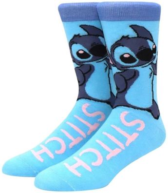 Stitch Big-Lettering Lustige Socken - Lilo & Stitch 360° Disney Hero Motiv-Socken