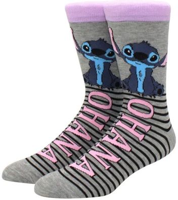 Stitch Ohana Lustige Motivsocken - Lilo & Stitch 360° Disney Hero Motiv-Socken