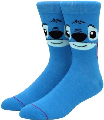 Blaue Lustige Stitch Motivsocken - Lilo & Stitch 360° Disney Hero Motiv-Socken