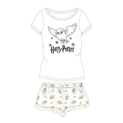 Harry Potter Mädchen Pyjama | Eule Hedwig Motiv | Kurzes Shirt & Shorts ...