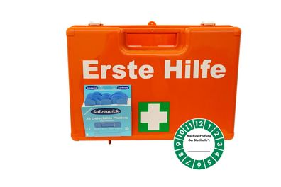 Erste-Hilfe-Koffer GASTRO für Betriebe nach aktueller DIN 13157 + Salvequick-Pflaster