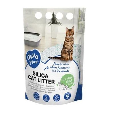 Duvo Plus Premium Silica Katzenstreu Apfel 5 Liter