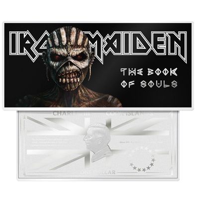 5 Gramm Iron Maiden The Book of Souls Silberbanknote 2024 Cook Island