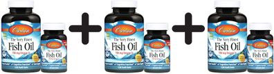 3 x The Very Finest Fish Oil, 700mg Natural Orange - 120 + 30 softgels
