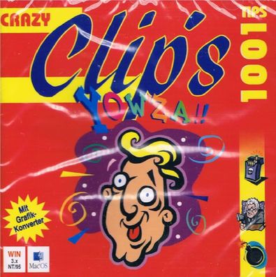 PC CD-ROM "Crazy-Clips Clipartsammlung " für jede Anlasse Neu Versiegelt
