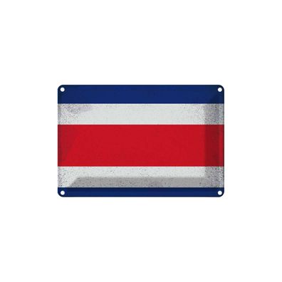 vianmo Blechschild Wandschild 18x12 cm Costa Rica Fahne Flagge